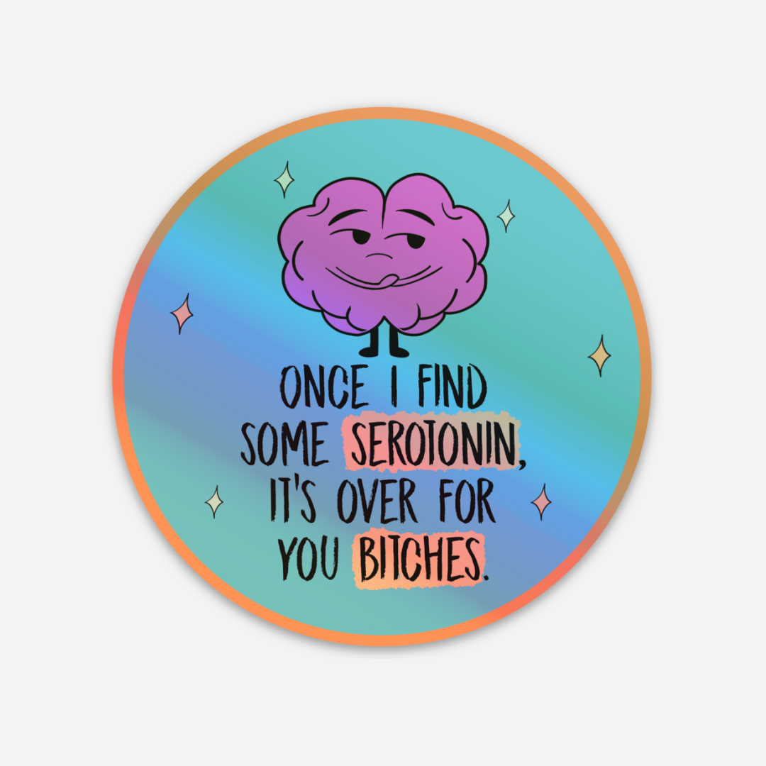 Serotonin Seeker Vinyl Sticker - Club Bionic Art