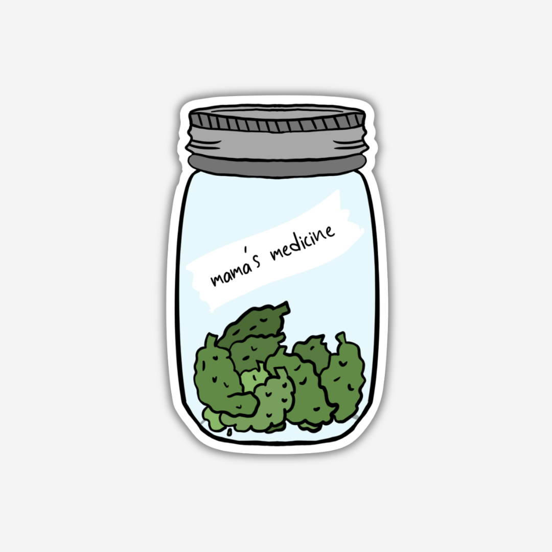 Mama's Medicine Cannabis Vinyl Sticker