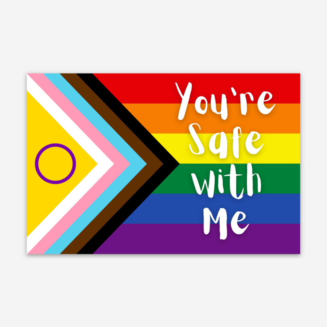 You're Safe With Me Vinyl Sticker - Club Bionic Art