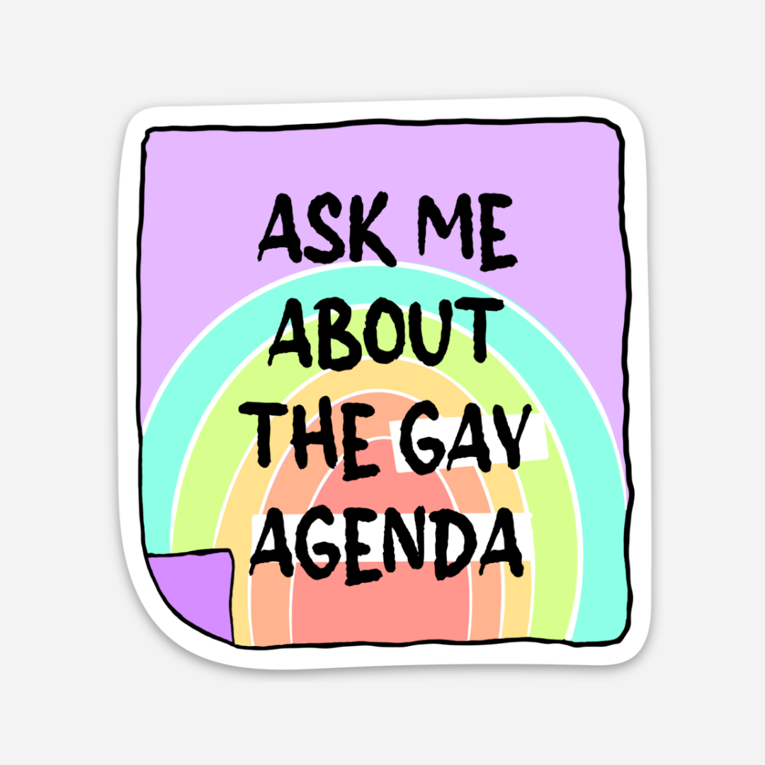 Gay Agenda Vinyl Sticker