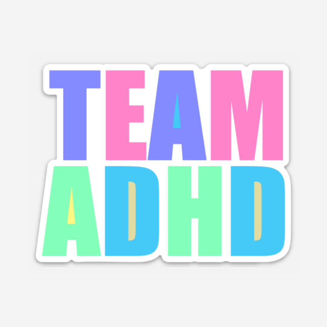 Team ADHD Vinyl Sticker - Club Bionic Art