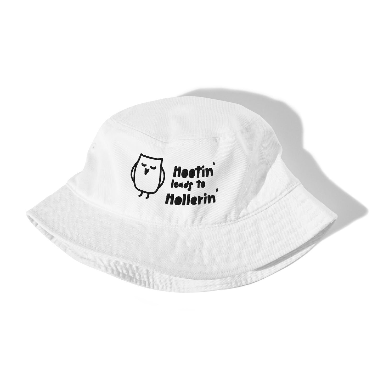 Hootin' leads to Hollerin' bucket hat - Club Bionic Art