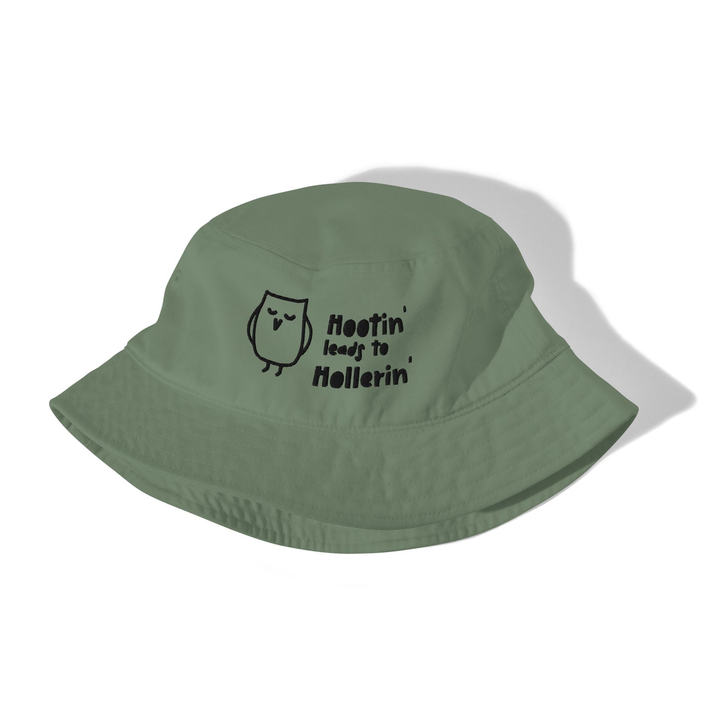 Hootin' leads to Hollerin' bucket hat - Club Bionic Art