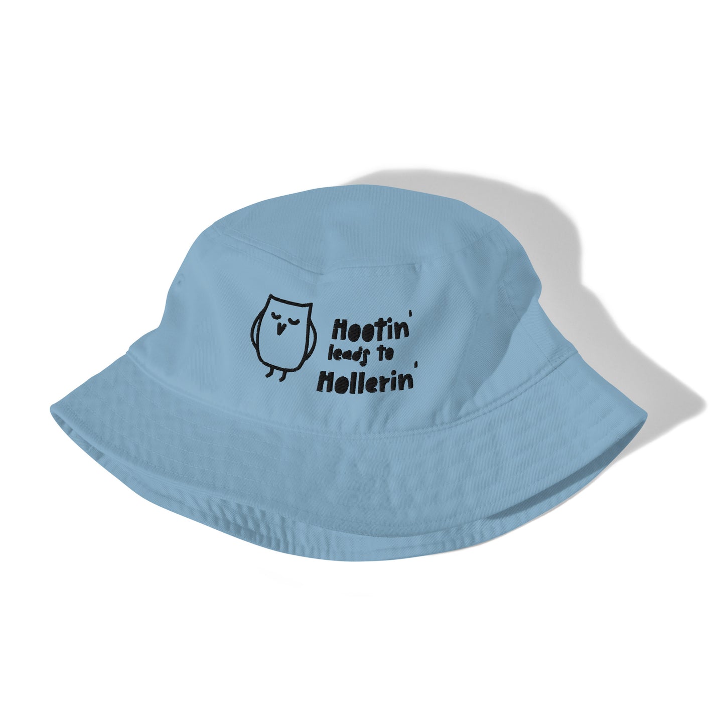 Hootin' leads to Hollerin' bucket hat - Club Bionic Art