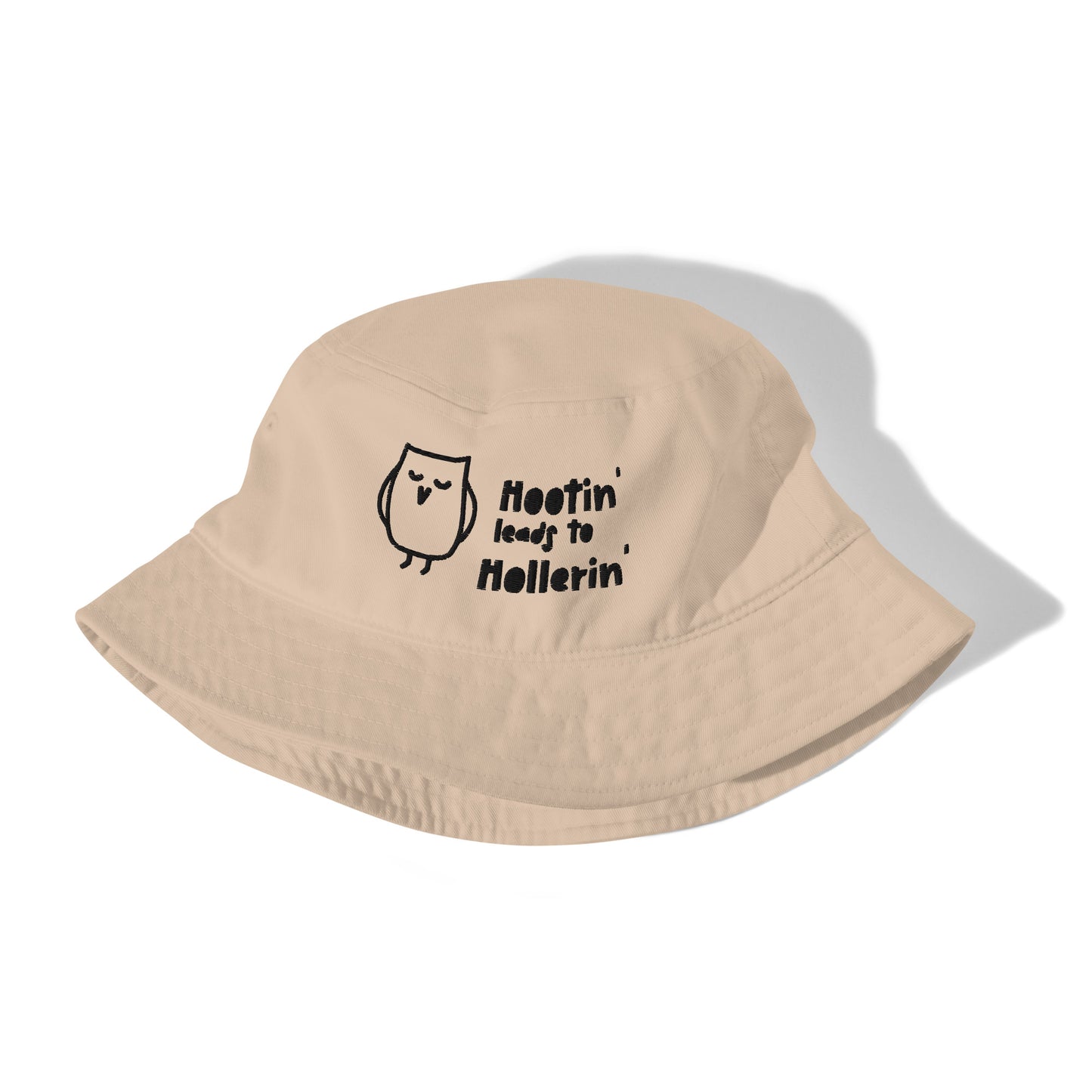 Hootin' leads to Hollerin' bucket hat - Club Bionic Art