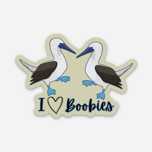 I Heart Boobies Vinyl Sticker - Club Bionic Art